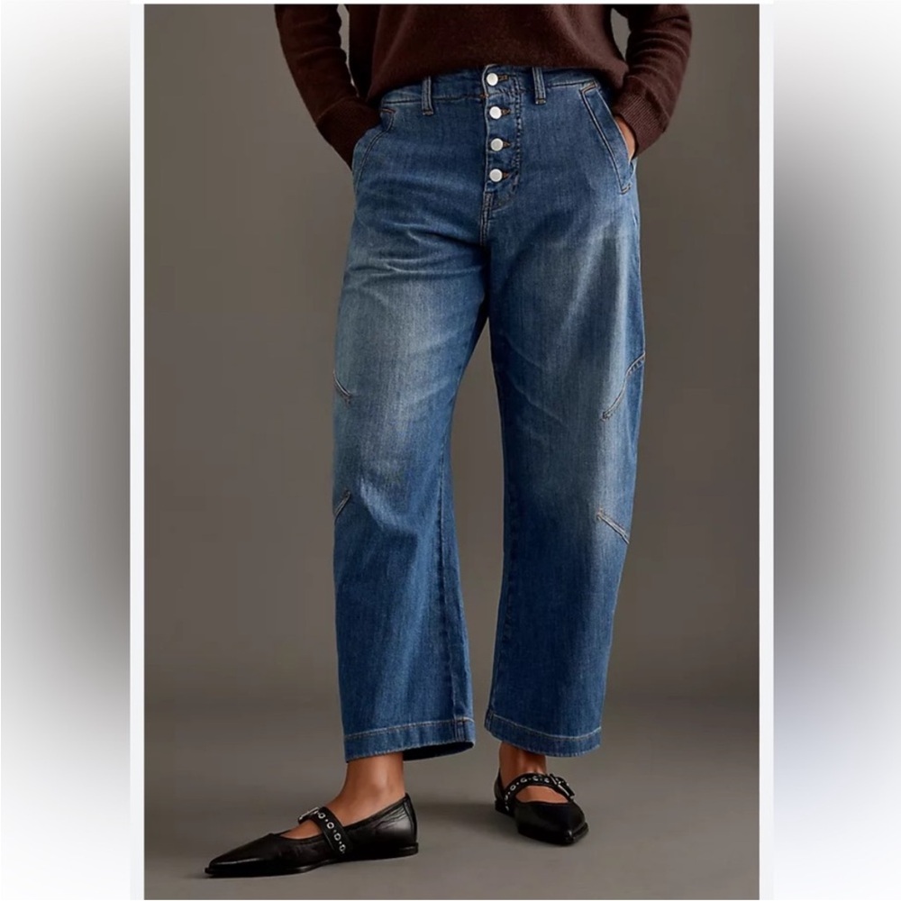 Pilcro Denim Button-Fly Jeans - Anthropologie brands-